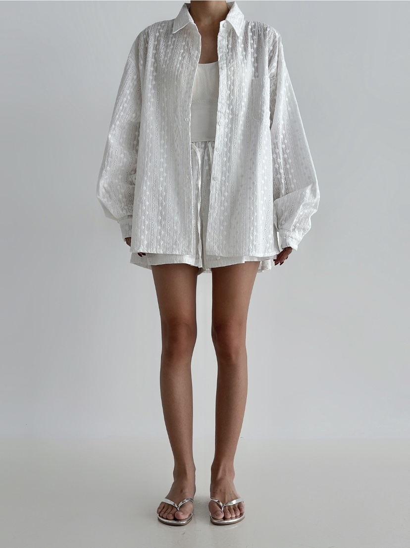 ANGLOG BEIGE韓國代購女士新款休閑時尚人氣襯衫蕾絲衫蕾絲ANGLOG BEIGE襯衫/蕾絲衫