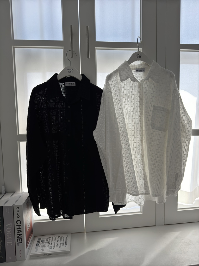 ANGLOG BEIGE韓國代購女士新款休閑時尚人氣襯衫蕾絲衫蕾絲ANGLOG BEIGE襯衫/蕾絲衫