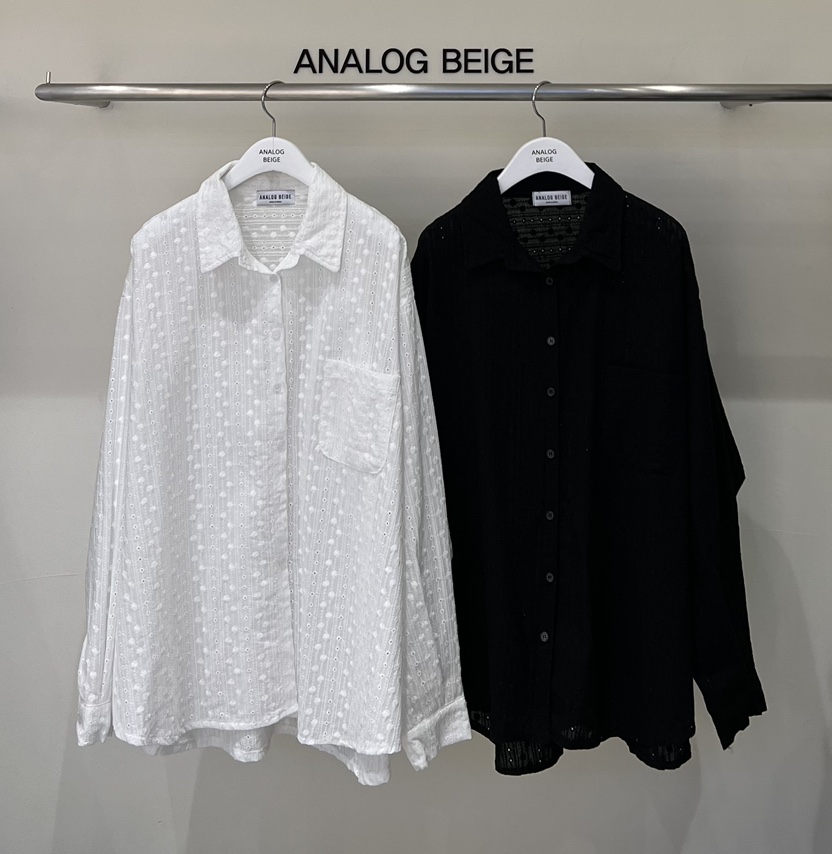 ANGLOG BEIGE韓國代購女士新款休閑時尚人氣襯衫蕾絲衫蕾絲ANGLOG BEIGE襯衫/蕾絲衫