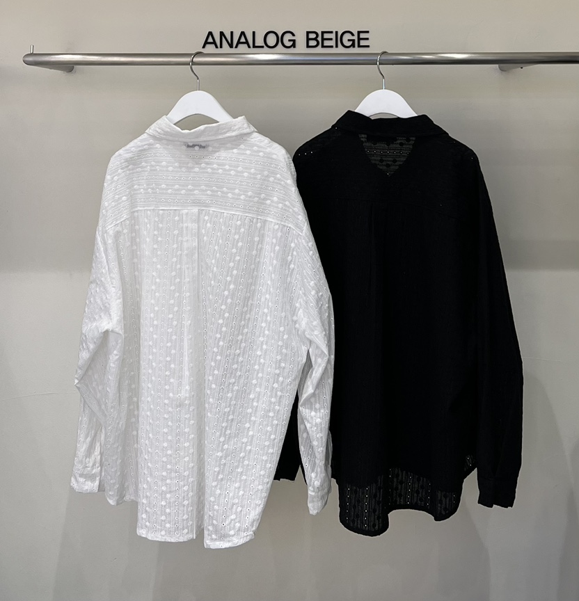 ANGLOG BEIGE韓國代購女士新款休閑時尚人氣襯衫蕾絲衫蕾絲ANGLOG BEIGE襯衫/蕾絲衫