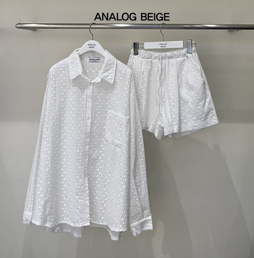 ANGLOG BEIGE韓國代購女士新款休閑時尚人氣襯衫蕾絲衫蕾絲ANGLOG BEIGE襯衫/蕾絲衫