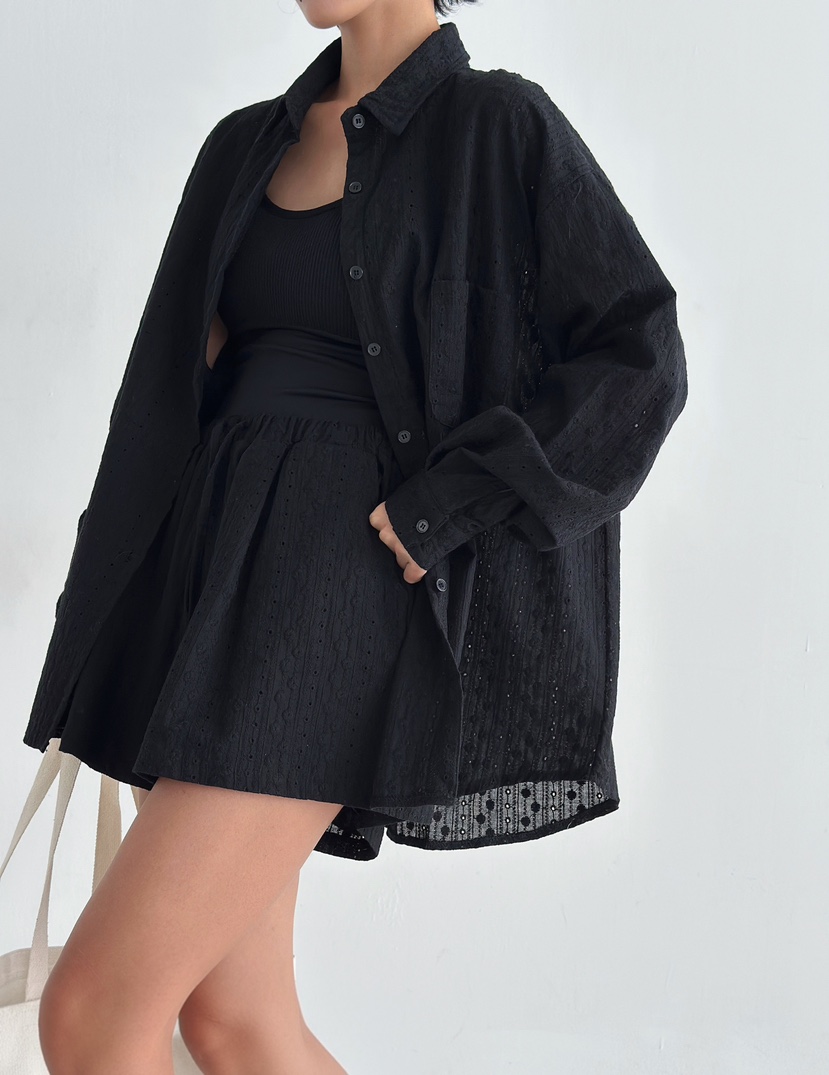 ANGLOG BEIGE韓國代購女士新款休閑時尚人氣襯衫蕾絲衫蕾絲ANGLOG BEIGE襯衫/蕾絲衫