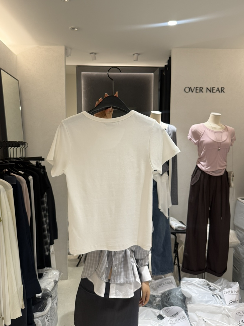 OVER NEAR韓國東大門代購女士新款熱賣休閑職業T恤不含內搭OVER NEART恤