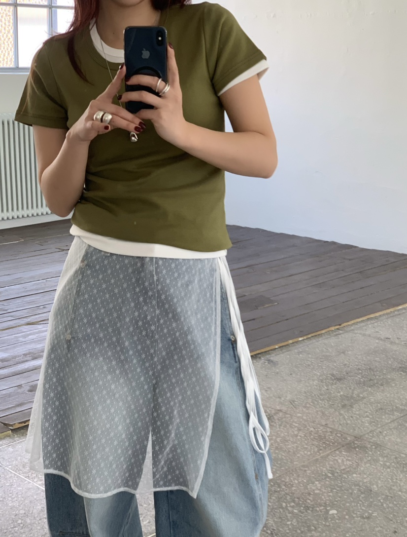 OVER NEAR韓國東大門代購女士新款熱賣休閑職業T恤不含內搭OVER NEART恤