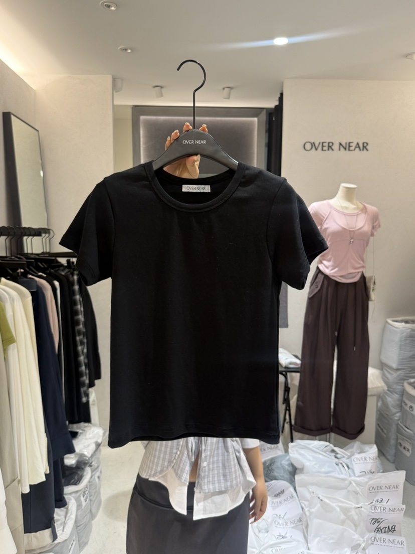 OVER NEAR韓國東大門代購女士新款熱賣休閑職業T恤不含內搭OVER NEART恤圖色3