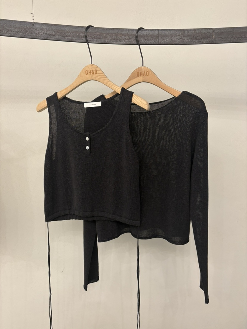 OHAO韓國直郵女士新品熱賣26春夏人氣休閑時尚職業針織衫OHAO/HA MONG針織衫