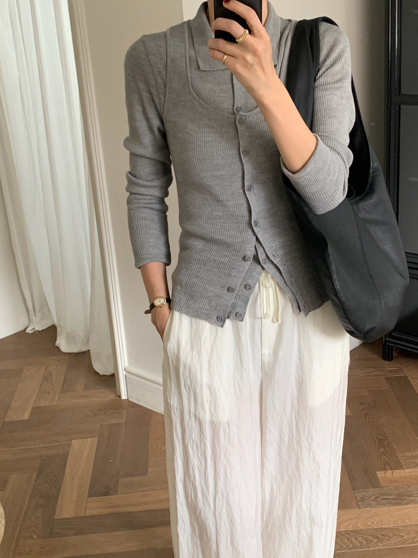 A Flan韓國東大門代購女士新款推薦熱賣26春夏時尚針織衫AFN/FLAN EDITION針織衫