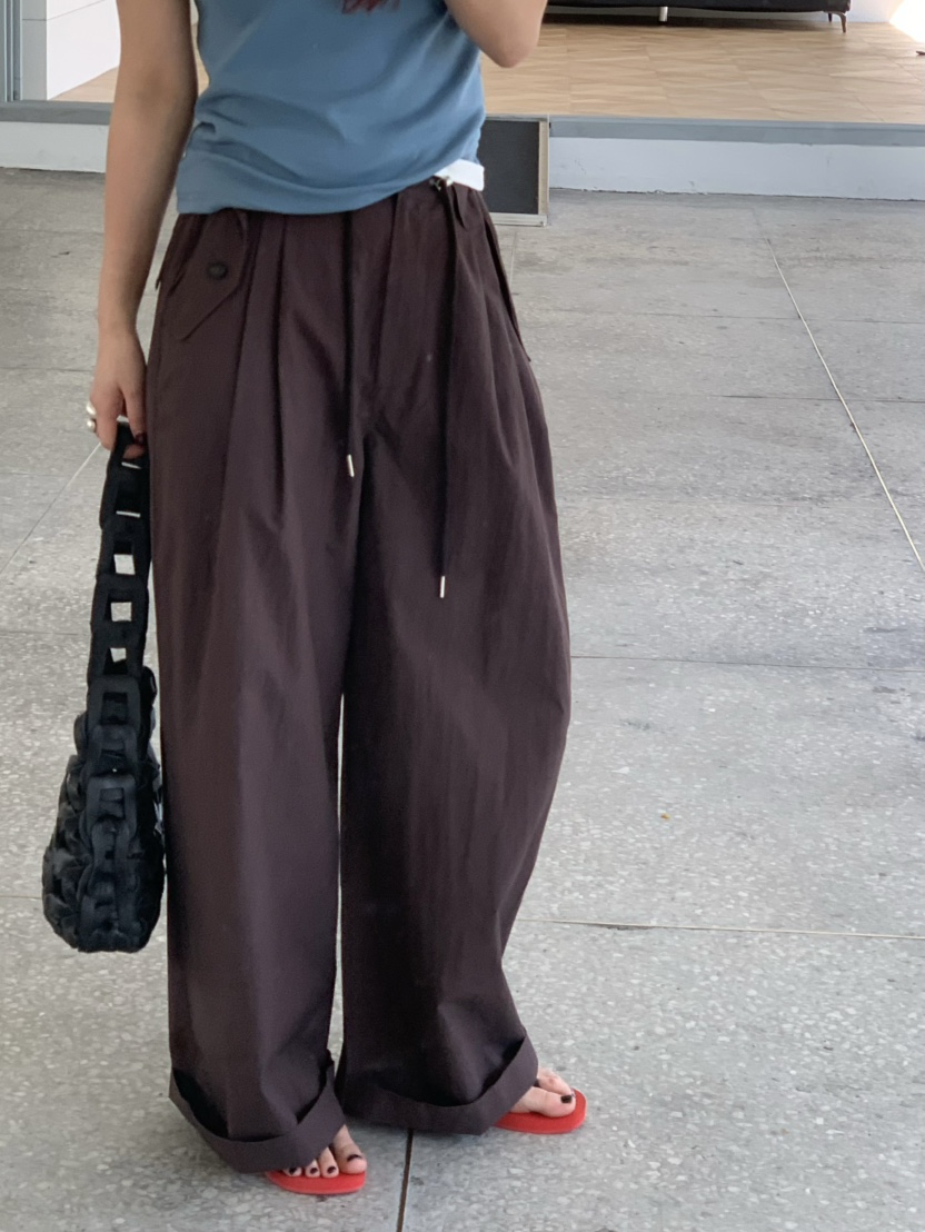 OVER NEAR韓國直郵女裝新款熱賣時尚26春夏人氣休閑休閑褲OVER NEAR休閑褲