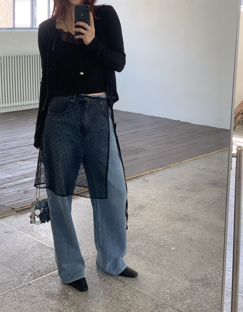 OVER NEAR韓國東大門直郵女裝新品熱賣半身裙中短裙不含褲子OVER NEAR半身裙/中短裙