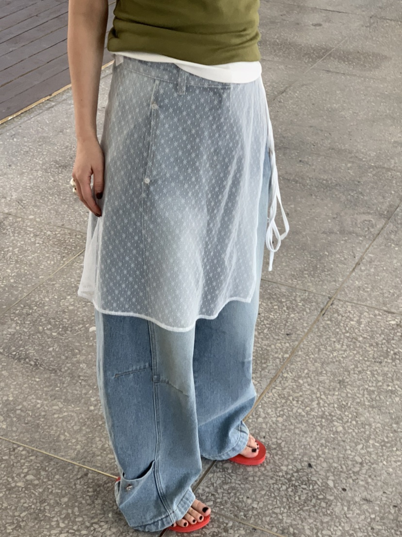 OVER NEAR韓國東大門直郵女裝新品熱賣半身裙中短裙不含褲子OVER NEAR半身裙/中短裙