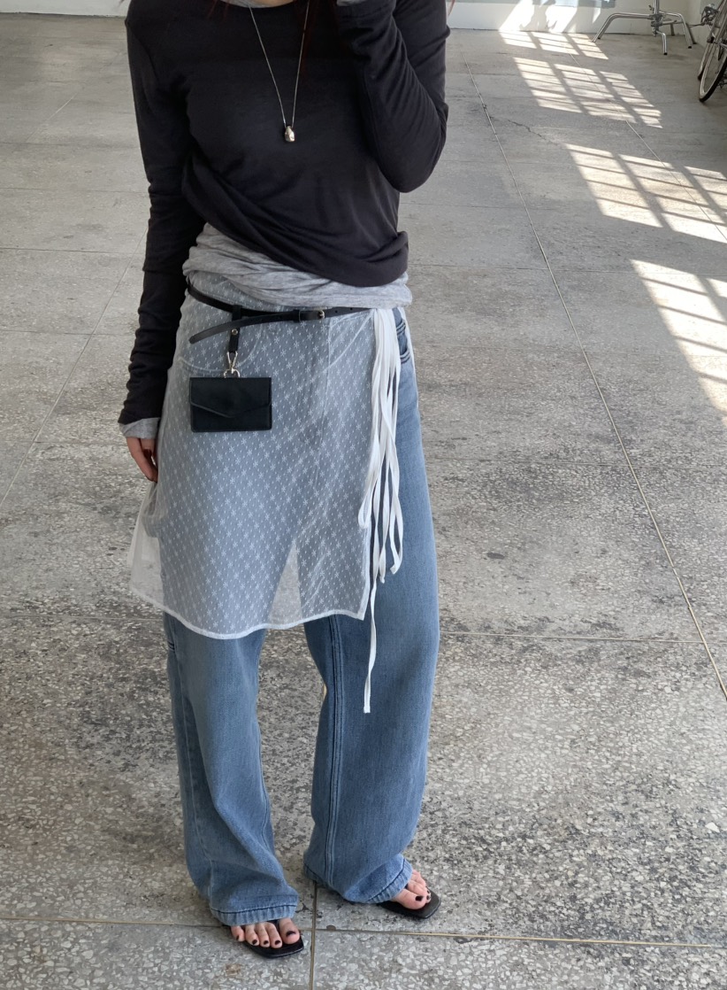 OVER NEAR韓國東大門直郵女裝新品熱賣半身裙中短裙不含褲子OVER NEAR半身裙/中短裙