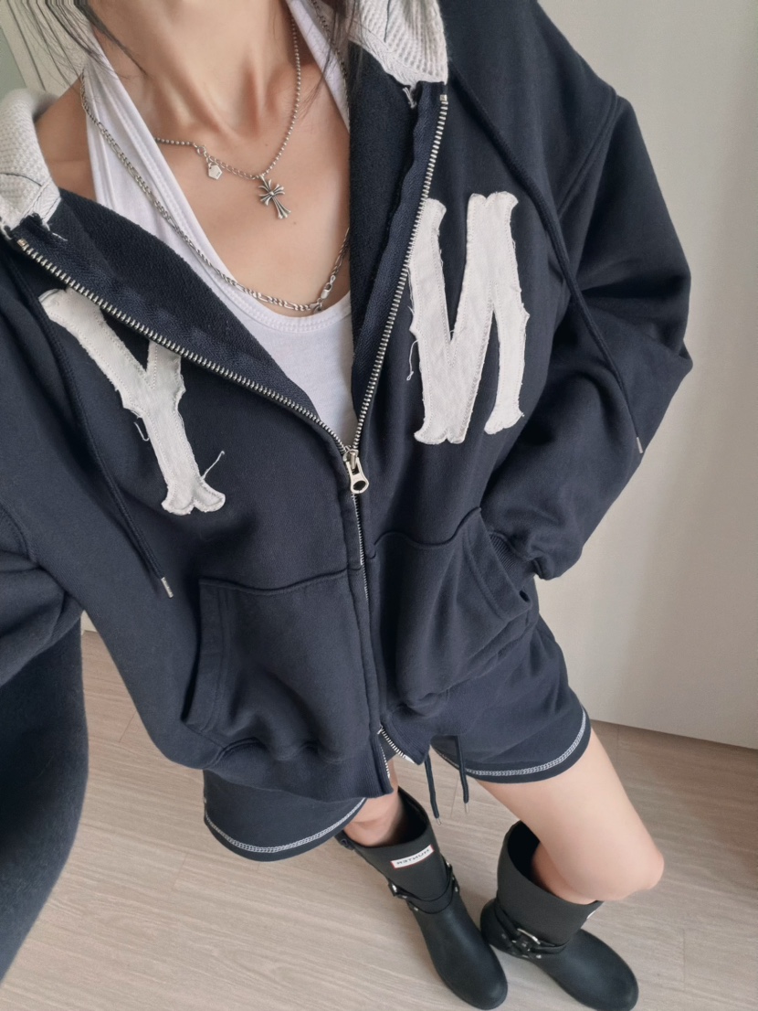 MORAN/MOSCO/SUGAR CASE韓國代購女士新款推薦夾克連帽衫拉鏈MORAN/MOSCO/SUGAR CASE夾克