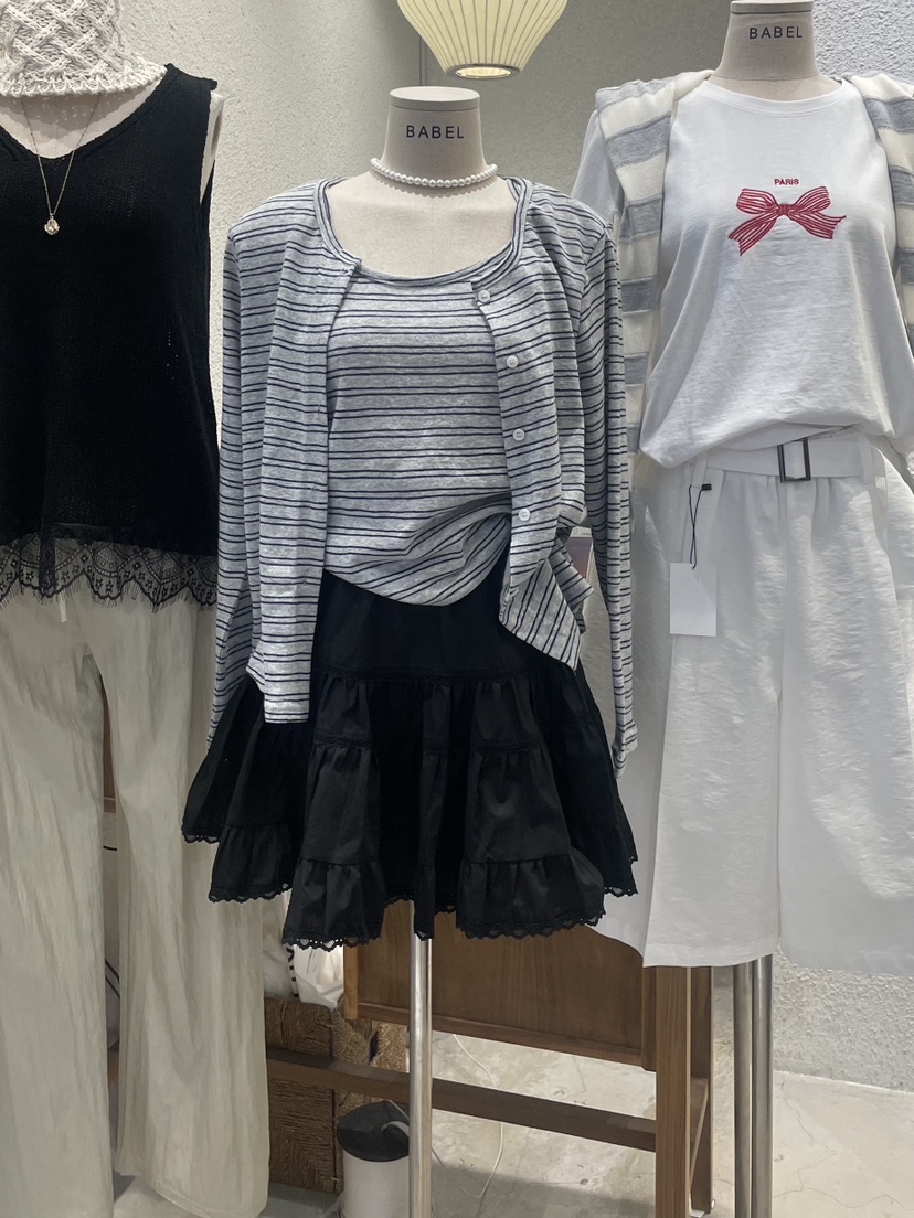 BABEL韓國直郵女士新品人氣推薦職業熱賣26春夏短裙蕾絲花BABEL短裙