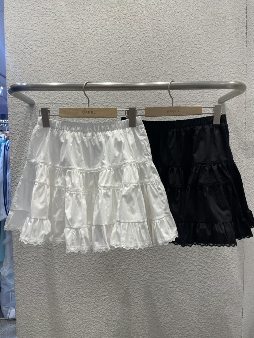 BABEL韓國直郵女士新品人氣推薦職業熱賣26春夏短裙蕾絲花BABEL短裙