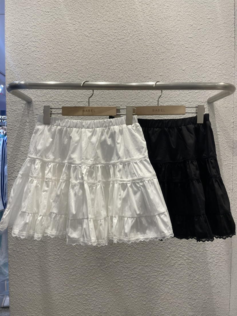 BABEL韓國直郵女士新品人氣推薦職業熱賣26春夏短裙蕾絲花BABEL短裙