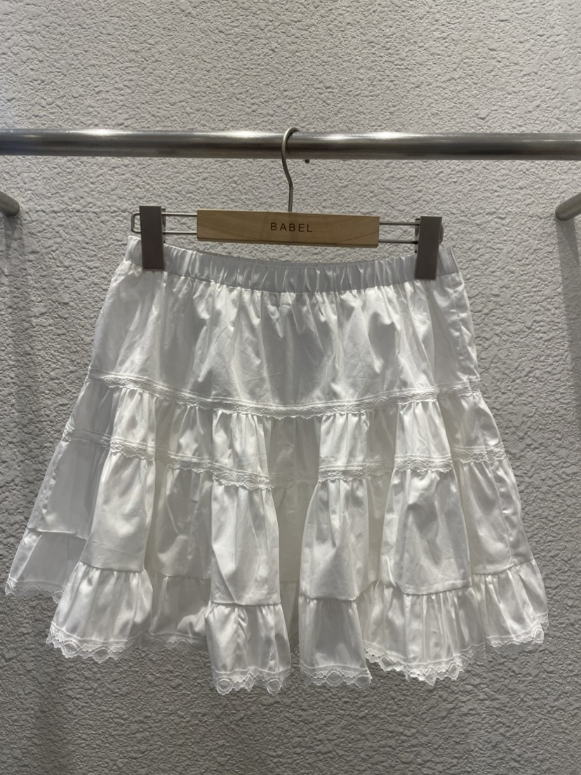 BABEL韓國直郵女士新品人氣推薦職業熱賣26春夏短裙蕾絲花BABEL短裙圖色1