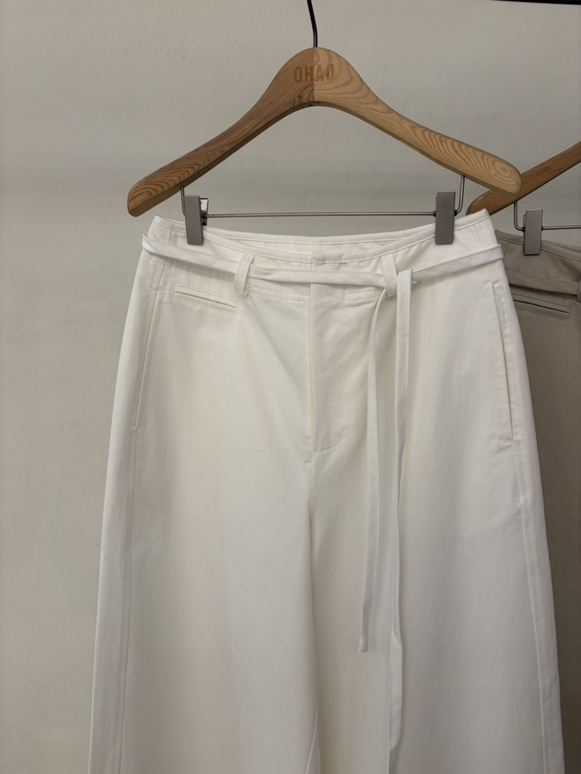 OHAO韓國直郵實拍女士新款人氣時尚熱賣職業休閑褲含腰繩OHAO/HA MONG休閑褲