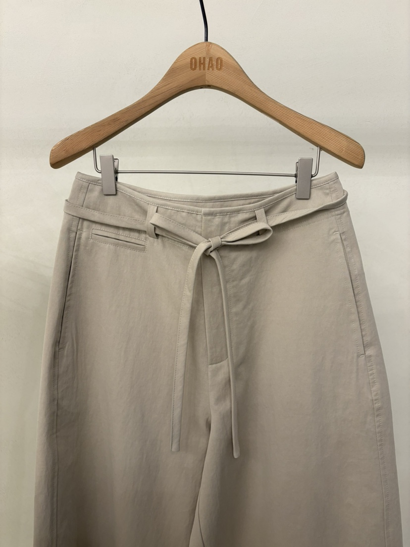 OHAO韓國直郵實拍女士新款人氣時尚熱賣職業休閑褲含腰繩OHAO/HA MONG休閑褲