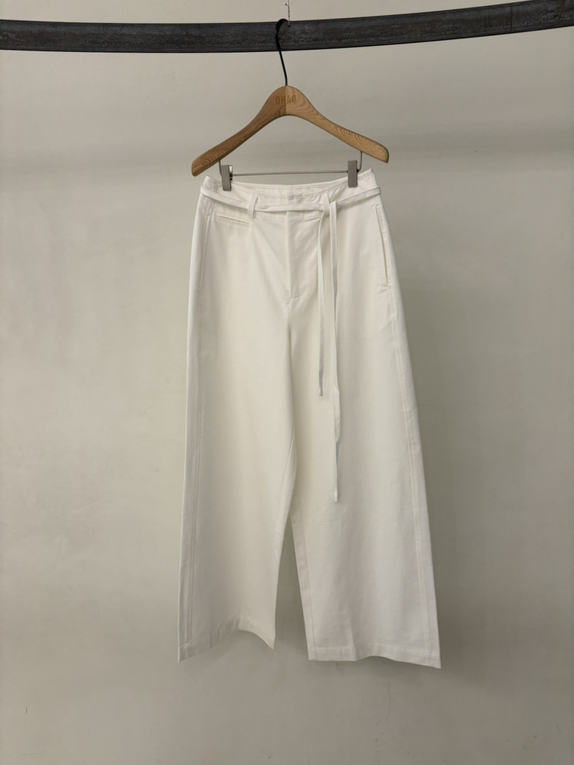 OHAO韓國直郵實拍女士新款人氣時尚熱賣職業休閑褲含腰繩OHAO/HA MONG休閑褲圖色2