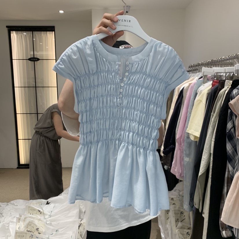 VENIR-a韓國直郵女裝新品時尚職業熱賣休閑推薦襯衫蕾絲衫VENIR-a襯衫/蕾絲衫圖色3