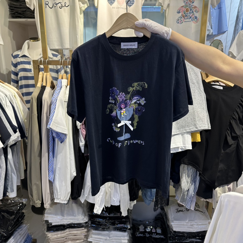 COCO HOLIC韓國東大門直郵女士新品休閑時尚職業熱賣T恤COCO HOLICT恤圖色3
