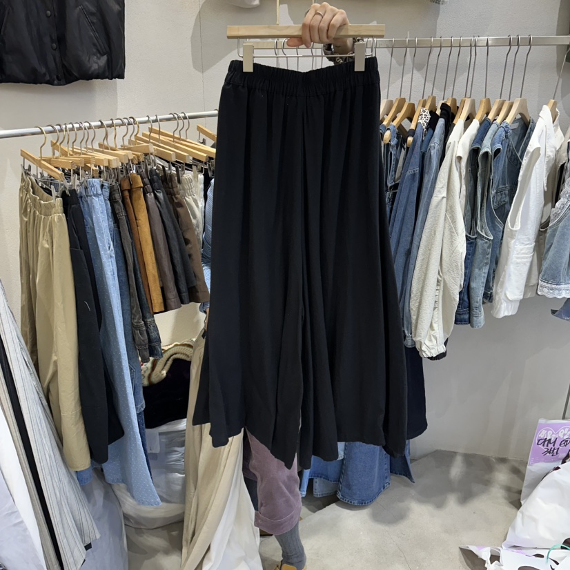 HIPTIQUE韓國代購女裝新款休閑人氣推薦休閑褲闊腿褲亞麻HIPTIQUE休閑褲