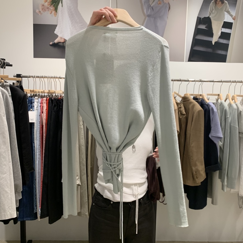 LMT（SAND LIMITED）韓國東大門代購女裝新款26春夏針織衫含腰繩LMT/THE SAND/THE BEIGES_FLOW針織衫