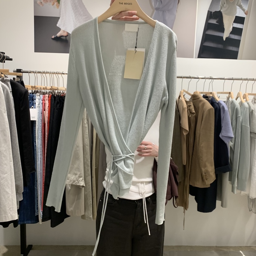 LMT（SAND LIMITED）韓國東大門代購女裝新款26春夏針織衫含腰繩LMT/THE SAND/THE BEIGES_FLOW針織衫圖色1