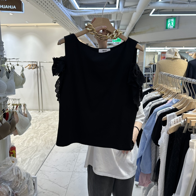 AKRA BY ART韓國直郵女裝新品職業人氣吊帶背心蕾絲開衩AKRA BY ART吊帶/背心圖色2