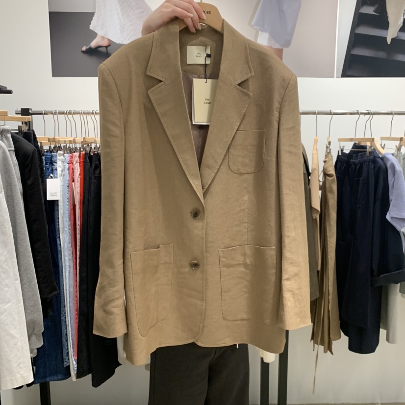 LMT（SAND LIMITED）韓國東大門代購女裝新品休閑夾克亞麻LMT/THE SAND/THE BEIGES_FLOW夾克圖色1