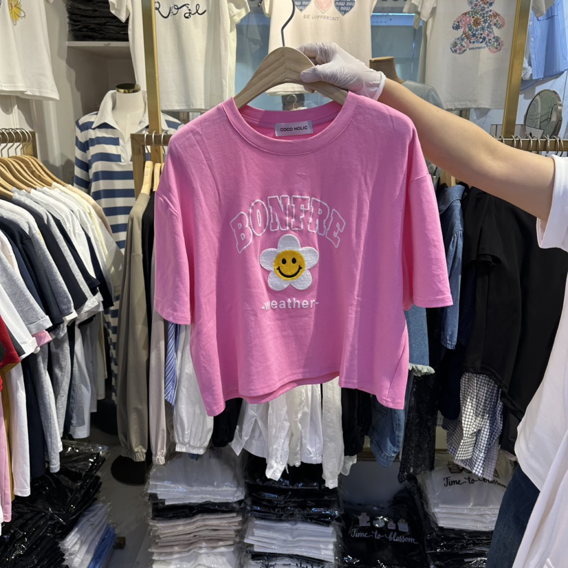 COCO HOLIC韓國代購女裝新款人氣26春夏職業推薦休閑T恤COCO HOLICT恤圖色1