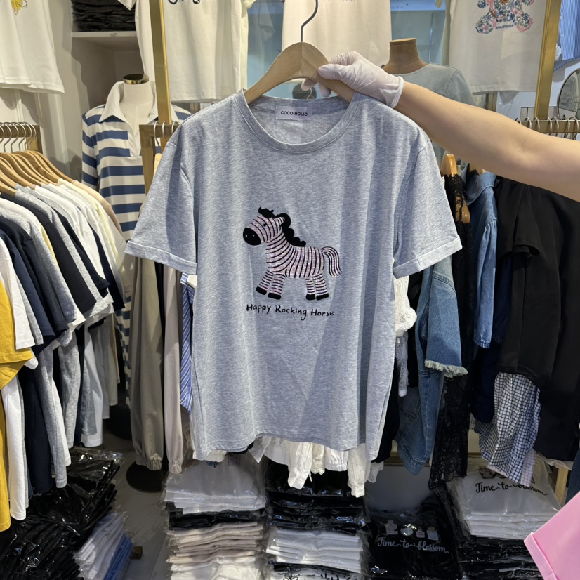 COCO HOLIC韓國東大門代購女士新品休閑熱賣職業人氣T恤COCO HOLICT恤圖色2