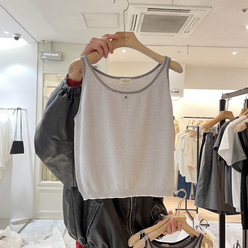 LA MAGIE FEMME韓國東大門直郵女裝新品熱賣休閑吊帶背心Lamagie Femme吊帶/背心圖色2