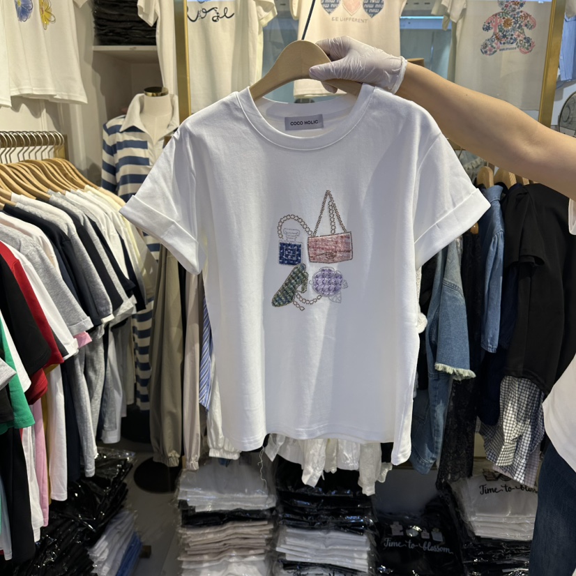 COCO HOLIC韓國代購女士新品26春夏推薦職業熱賣人氣T恤COCO HOLICT恤圖色1
