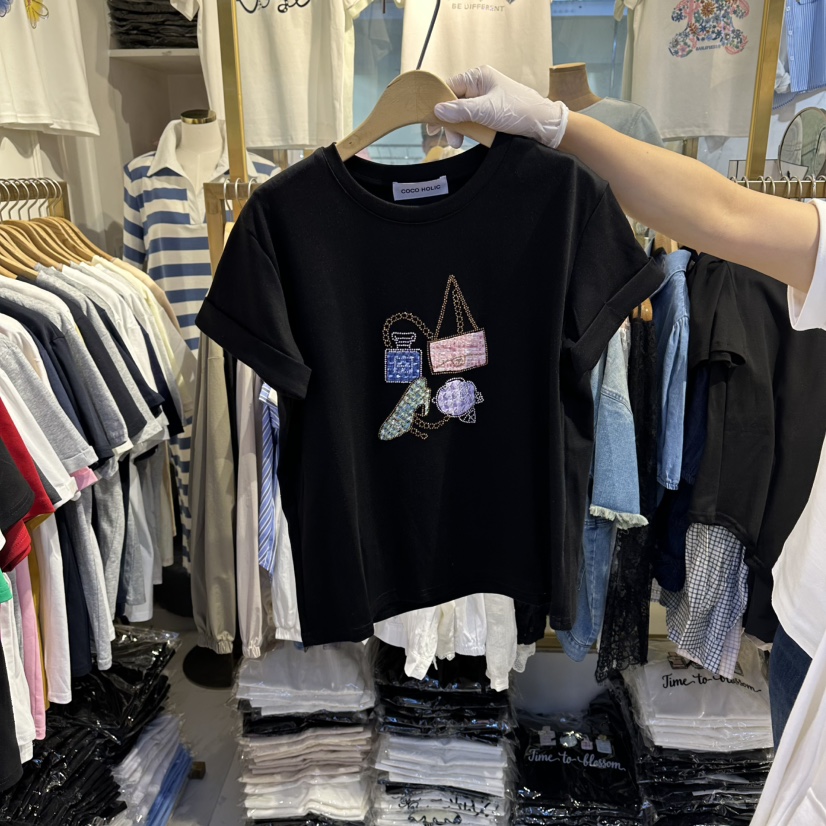 COCO HOLIC韓國代購女士新品26春夏推薦職業熱賣人氣T恤COCO HOLICT恤圖色3