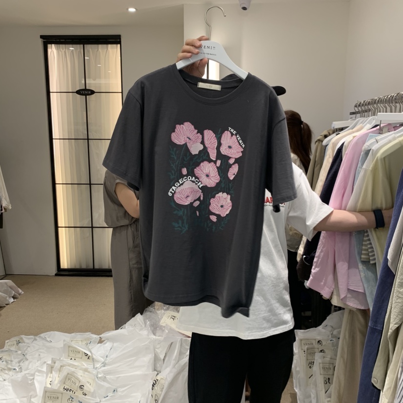 VENIR-a韓國直郵女士新品時尚26春夏職業推薦人氣熱賣T恤VENIR-aT恤圖色1