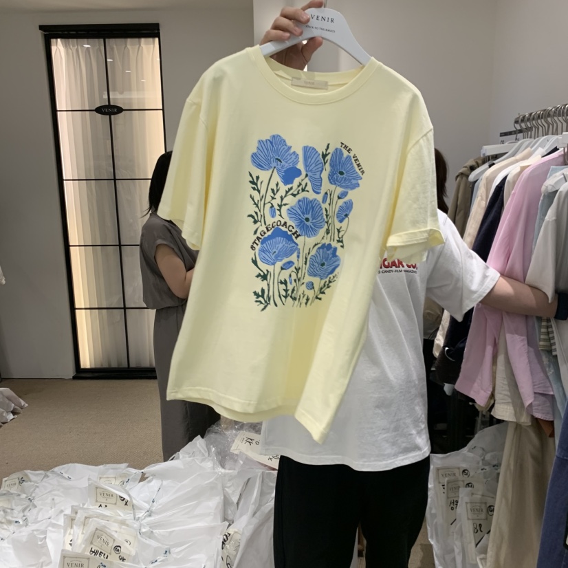 VENIR-a韓國直郵女士新品時尚26春夏職業推薦人氣熱賣T恤VENIR-aT恤圖色2