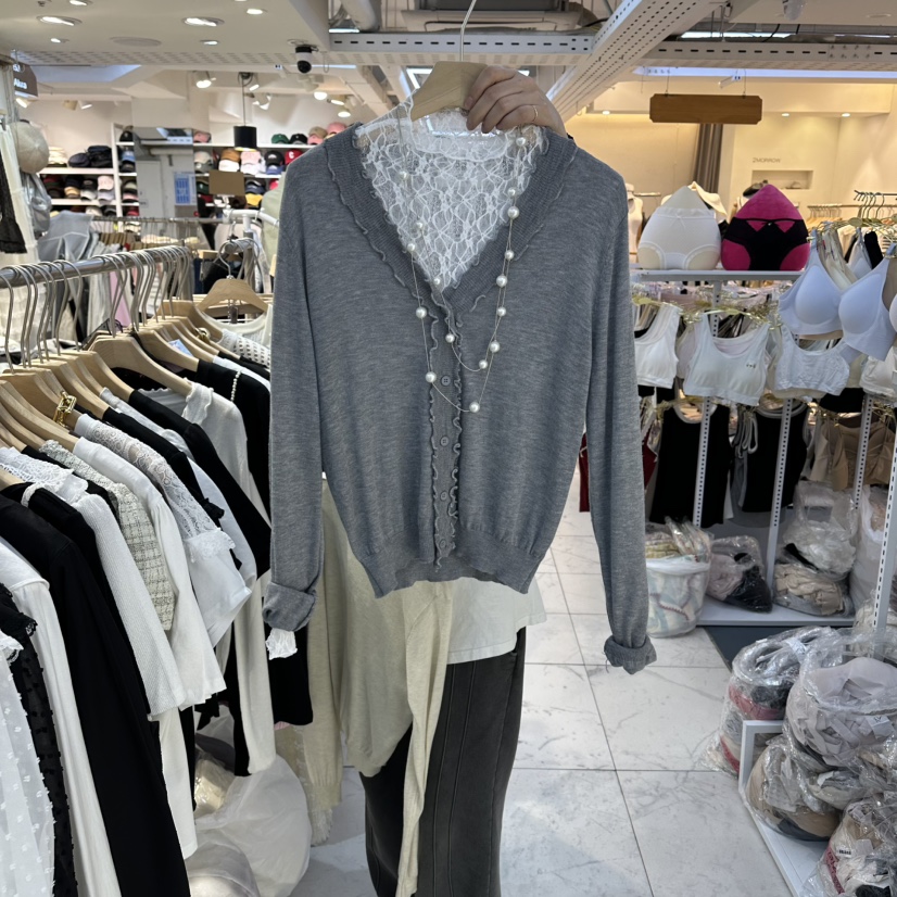 AKRA BY ART韓國直郵實拍女士新品人氣長袖T恤不含內搭不含項鏈開衫AKRA BY ART長袖T恤圖色2