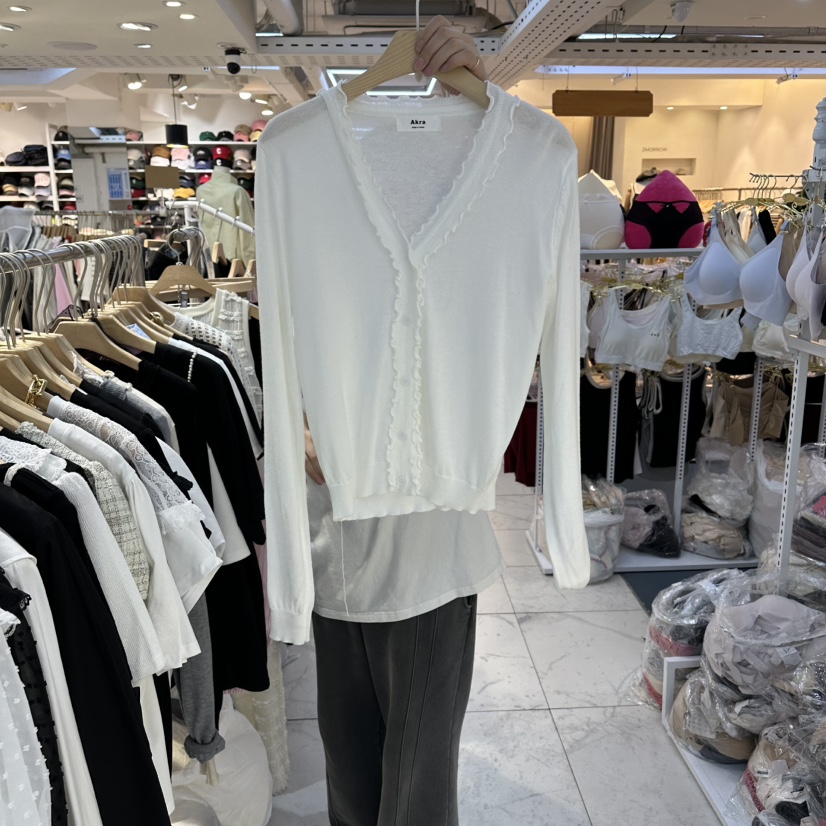 AKRA BY ART韓國直郵實拍女士新品人氣長袖T恤不含內搭不含項鏈開衫AKRA BY ART長袖T恤圖色3