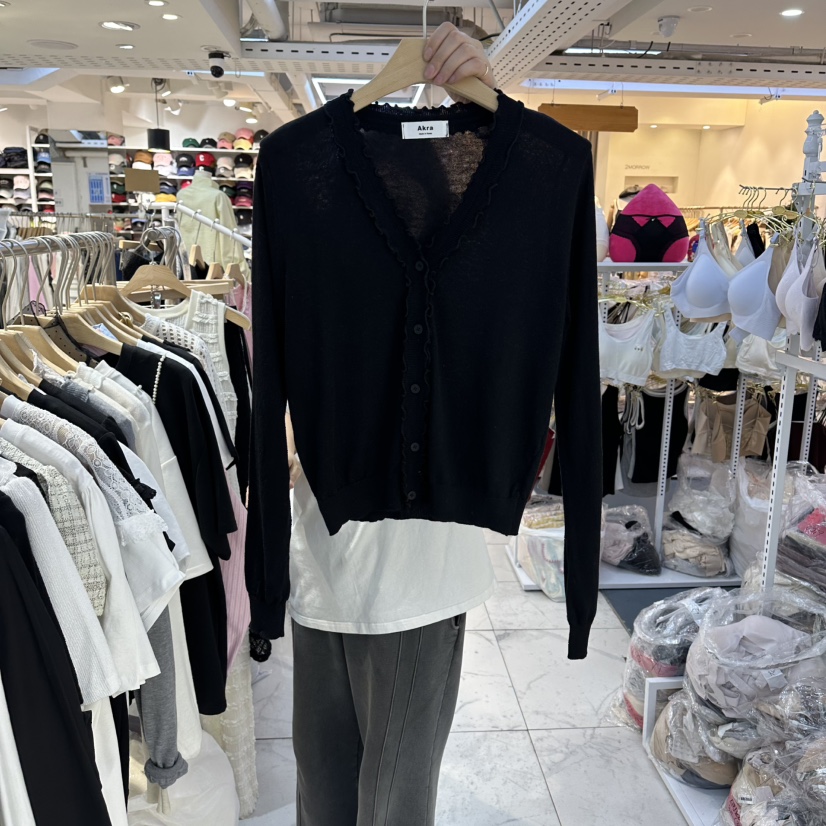 AKRA BY ART韓國直郵實拍女士新品人氣長袖T恤不含內搭不含項鏈開衫AKRA BY ART長袖T恤圖色4