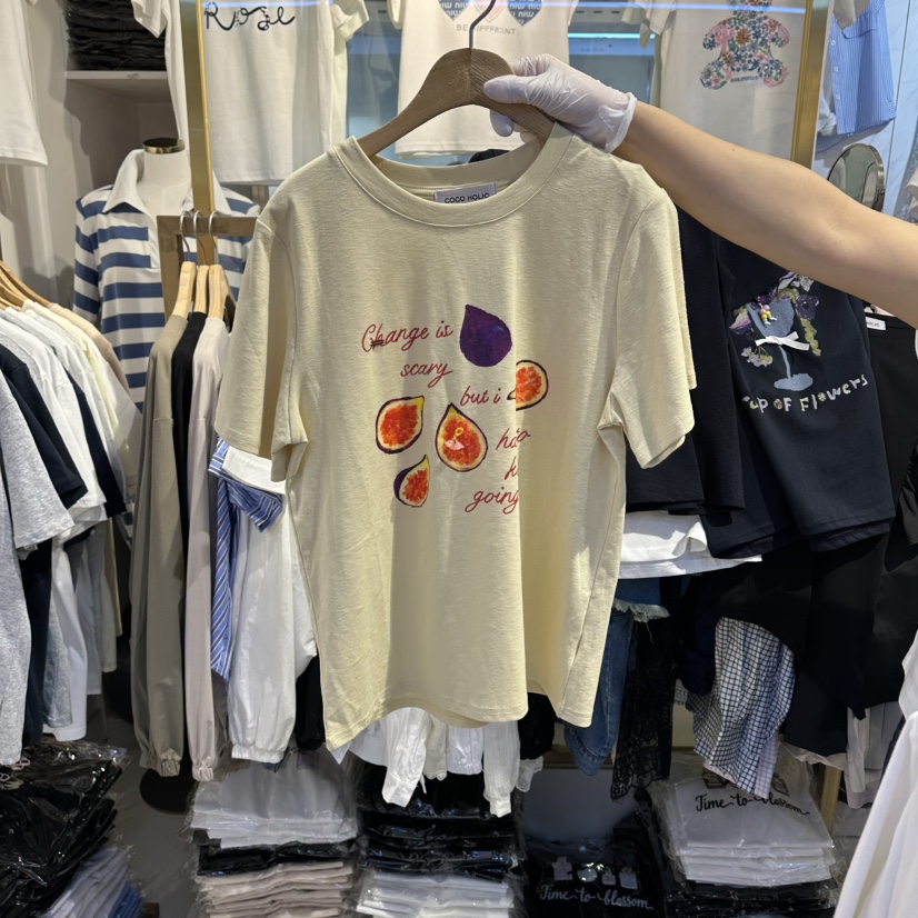COCO HOLIC韓國代購女裝新品休閑推薦時尚人氣26春夏T恤COCO HOLICT恤圖色1