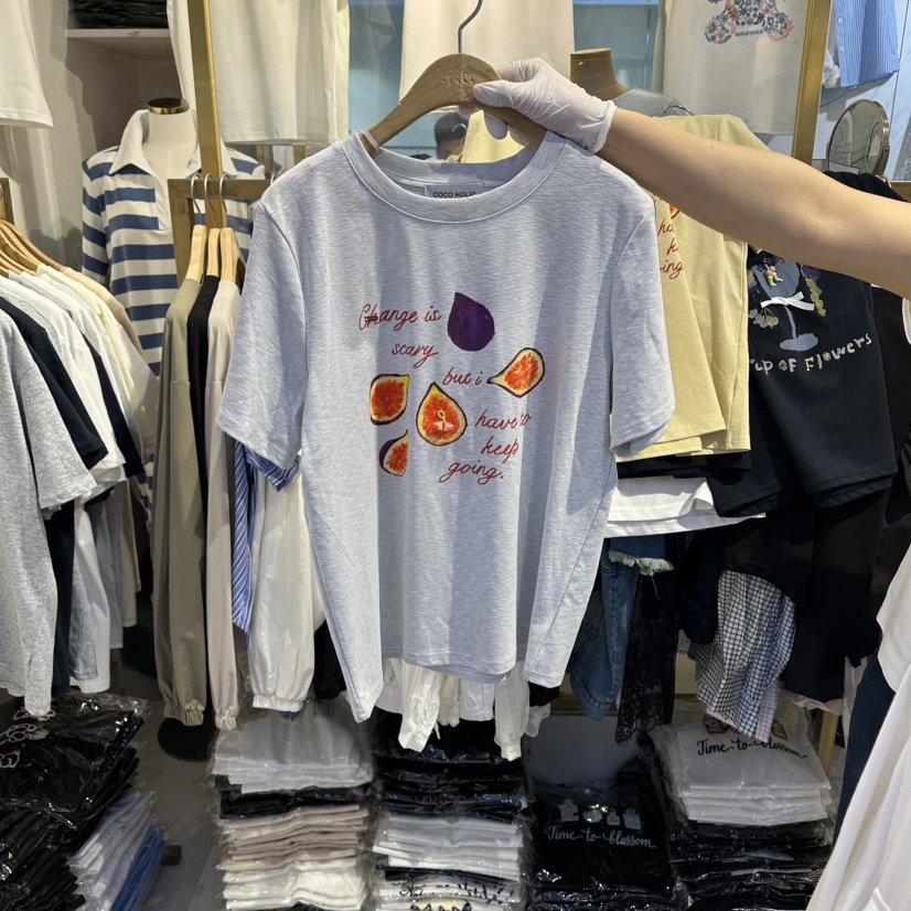 COCO HOLIC韓國代購女裝新品休閑推薦時尚人氣26春夏T恤COCO HOLICT恤圖色2