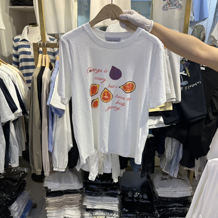 COCO HOLIC韓國代購女裝新品休閑推薦時尚人氣26春夏T恤COCO HOLICT恤圖色4
