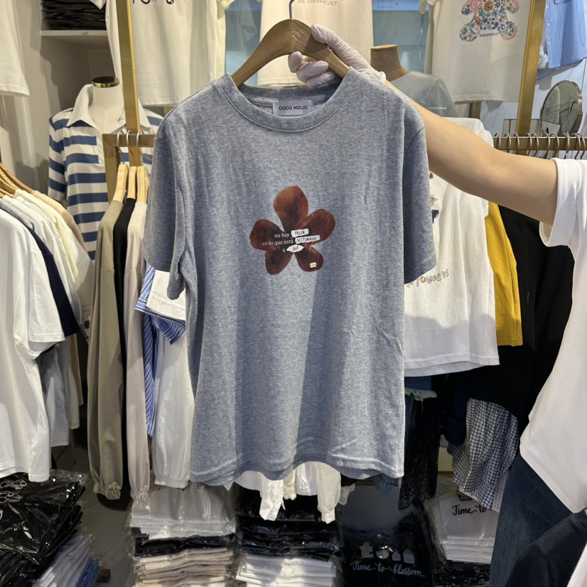 COCO HOLIC韓國東大門代購女裝新品休閑職業26春夏人氣T恤COCO HOLICT恤圖色2