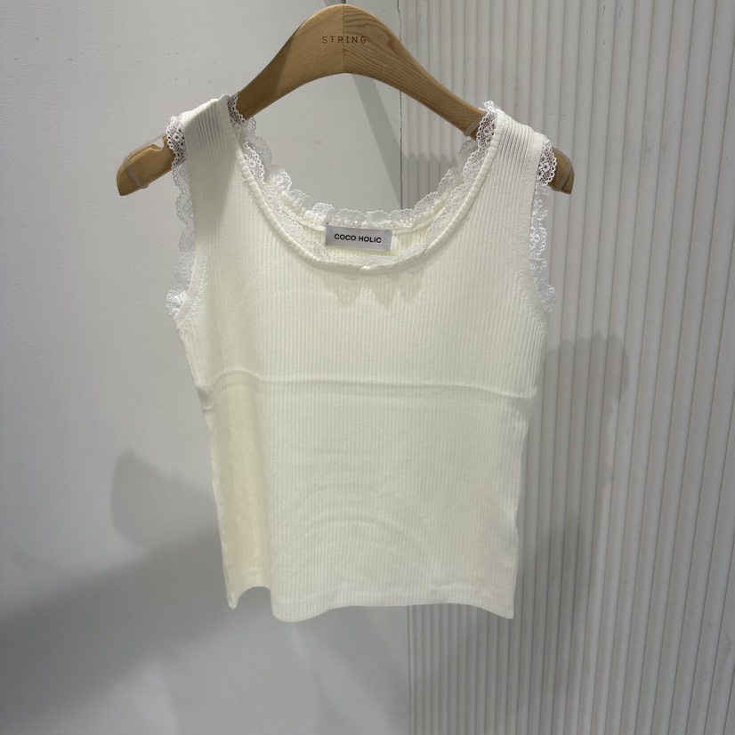 COCO HOLIC韓國代購女裝新款推薦26春夏職業吊帶背心蕾絲COCO HOLIC吊帶/背心圖色2