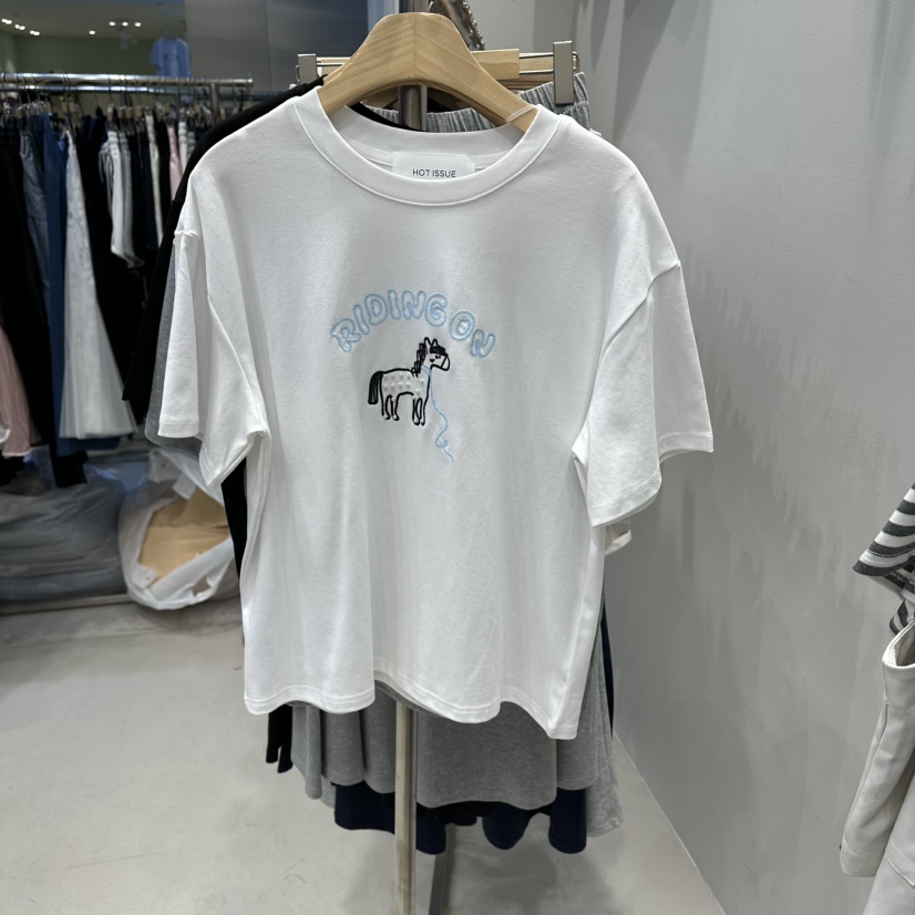 HOT PLACE/DREAM GIRIS/HOT ISSUE韓國直郵實拍女裝新品推薦T恤HOT PLACE/DREAM GIRIS/HOT ISSUET恤圖色1