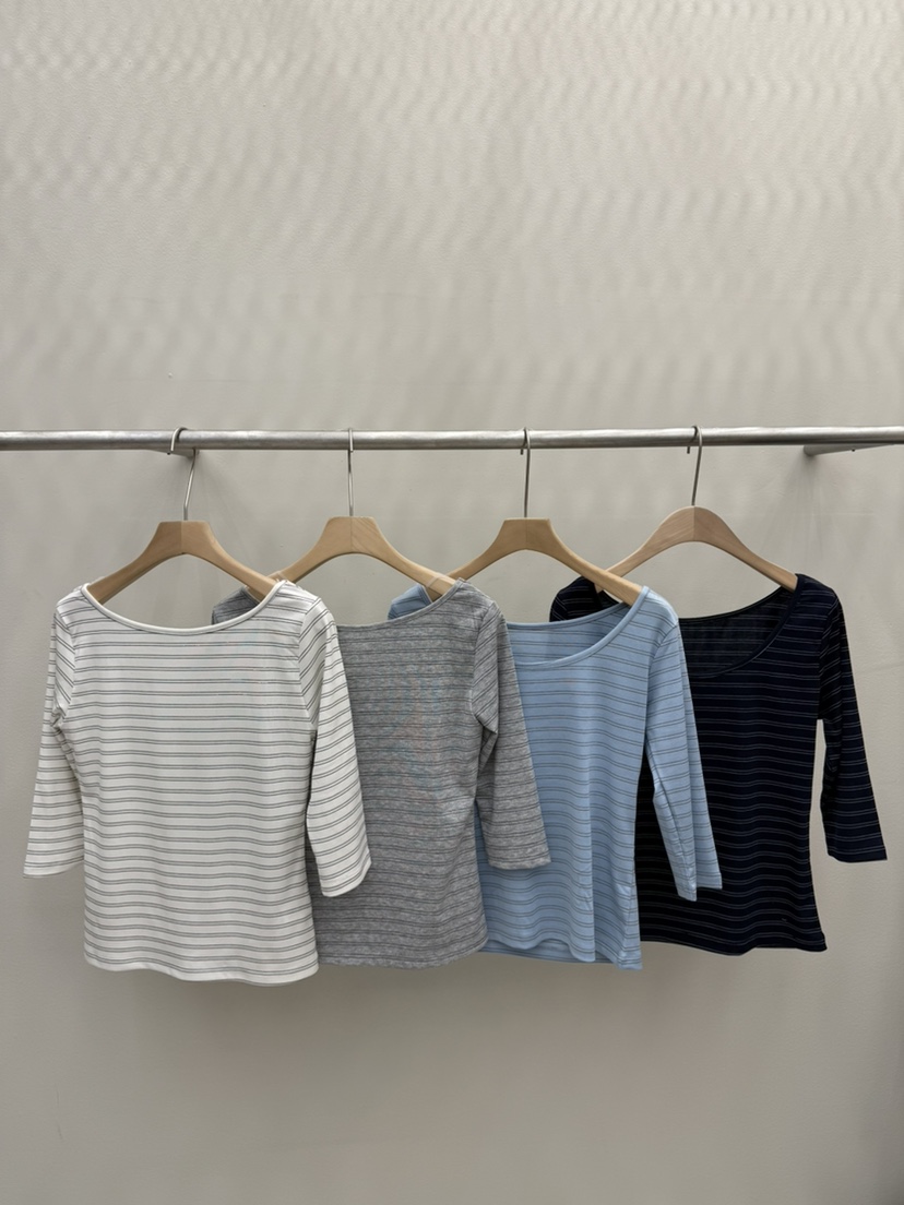 EOOB/LAMEREI韓國直郵實拍女士新品推薦26春夏休閑T恤條紋EOOB/LAMEREIT恤