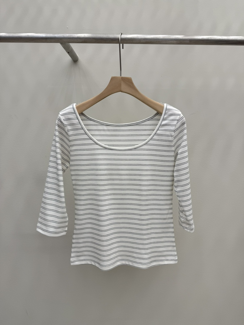 EOOB/LAMEREI韓國直郵實拍女士新品推薦26春夏休閑T恤條紋EOOB/LAMEREIT恤