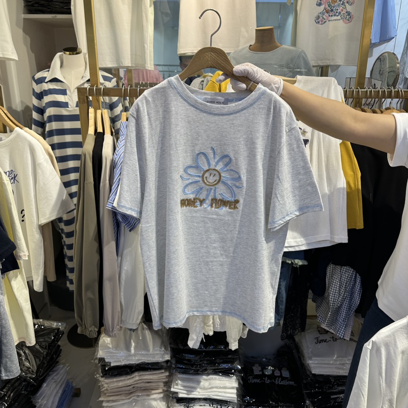 COCO HOLIC韓國東大門代購女士新品熱賣人氣休閑推薦T恤COCO HOLICT恤圖色2