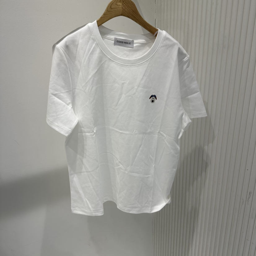 COCO HOLIC韓國東大門直郵女裝新品職業時尚人氣T恤狗狗COCO HOLICT恤圖色1